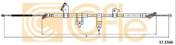 Cable Pull, parking brake 17.1566