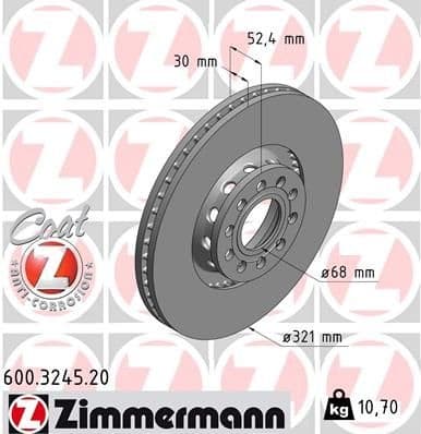 Brake Disc COAT Z 600.3245.20