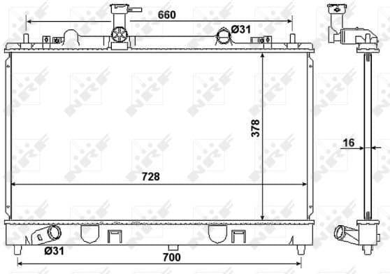 Radiator, engine cooling 53383