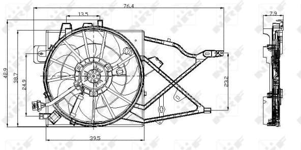 Fan, engine cooling 47014