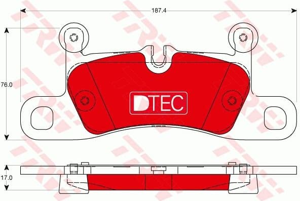 Brake Pad Set, disc brake DTEC COTEC GDB1875DTE