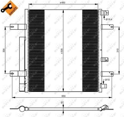 Condenser, air conditioning EASY FIT 35925