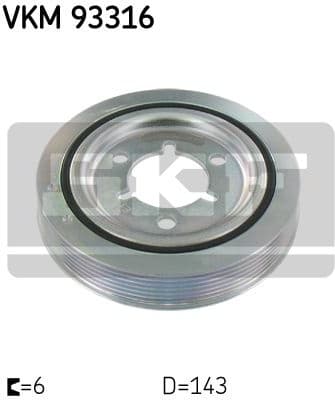 Belt Pulley, crankshaft VKM 93316