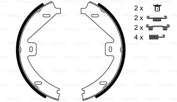 Brake Shoe Set, parking brake 0986487752 - image 2