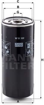 Filter, operating hydraulics W11102