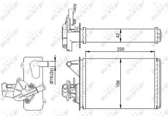 Heat Exchanger, interior heating 54281