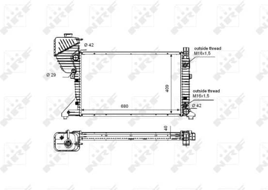 Radiator, engine cooling EASY FIT 55349