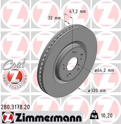 Brake Disc COAT Z 280.3178.20