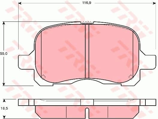 Brake Pad Set, disc brake GDB3204
