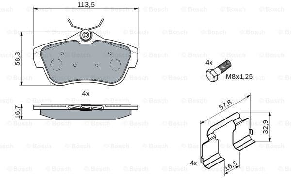 Brake Pad Set, disc brake 0986494192 - image 7