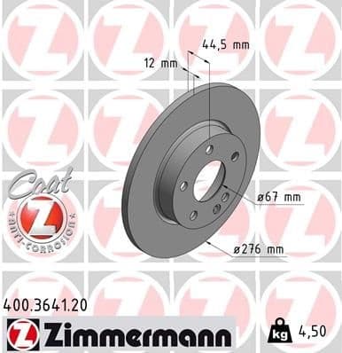 Brake Disc COAT Z 400.3641.20
