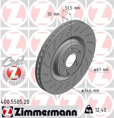 Brake Disc COAT Z 400.5505.20