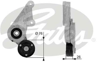 Belt Tensioner, V-ribbed belt DriveAlign™ T38304