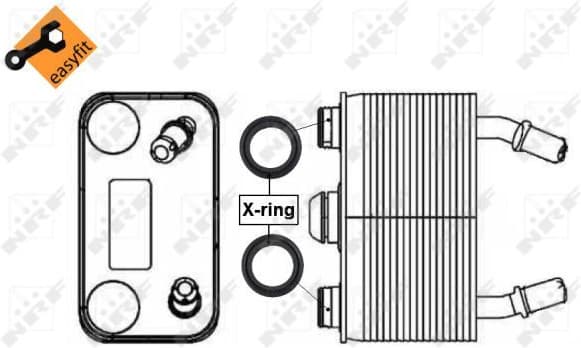Oil Cooler, automatic transmission EASY FIT 31076