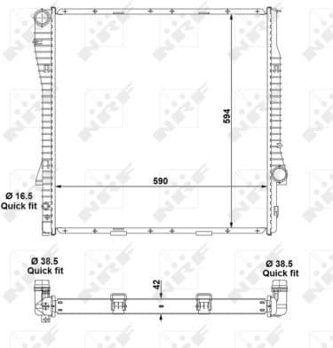 Radiator, engine cooling 55328
