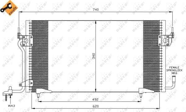 Condenser, air conditioning EASY FIT 35439