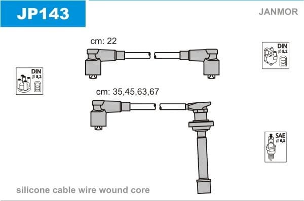 Ignition cable set JP143 - image 2