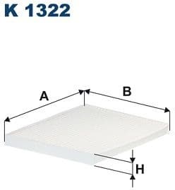 Filter, cabin air K1322