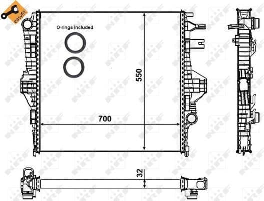 Radiator, engine cooling EASY FIT 53005 - image 2