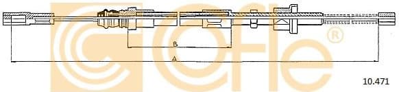 Cable Pull, parking brake 10.471