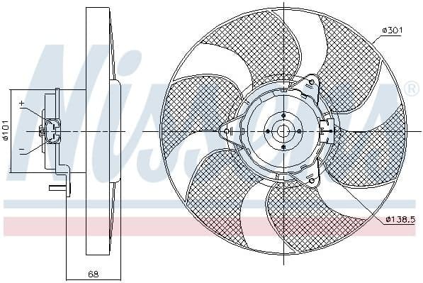 Fan, engine cooling 85900