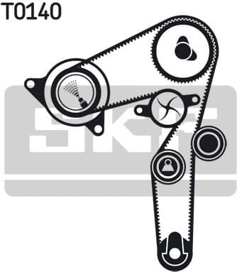 Water Pump & Timing Belt Kit VKMC 02179 - image 2
