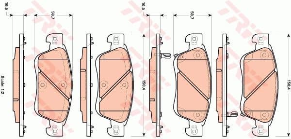 Brake Pad Set, disc brake GDB3503