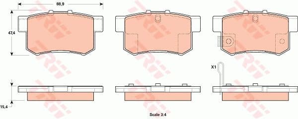 Brake Pad Set, disc brake GDB1923