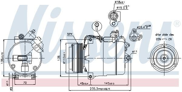 Compressor, air conditioning ** FIRST FIT ** 89034