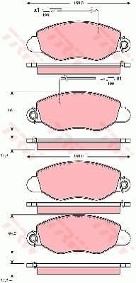 Brake Pad Set, disc brake COTEC GDB3354
