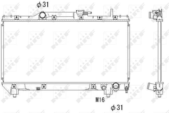 Radiator, engine cooling 517590