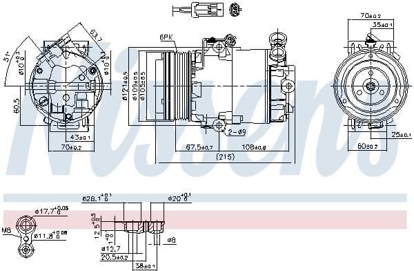 Compressor, air conditioning ** FIRST FIT ** 89042