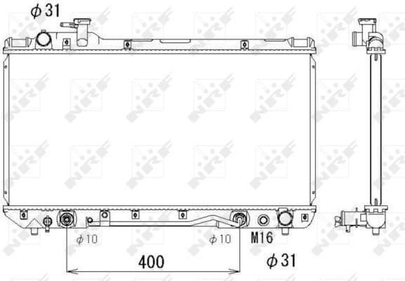 Radiator, engine cooling 53288
