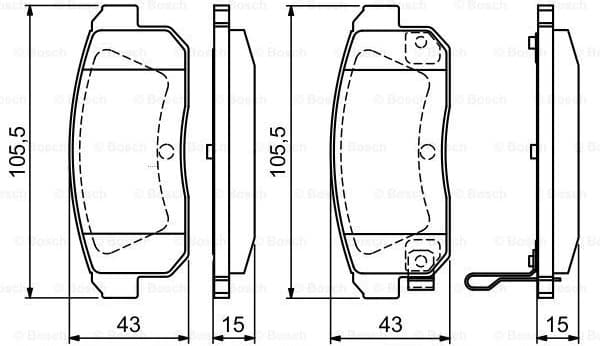 Brake Pad Set, disc brake 0986494223 - image 2