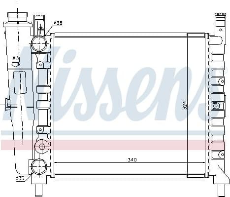 Radiator, engine cooling 61929