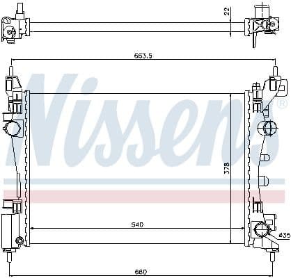 Radiator, engine cooling 61918