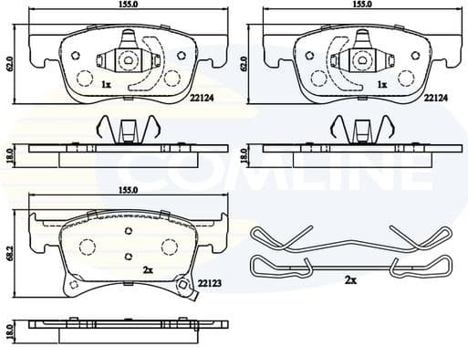 Brake pads front CBP32300
