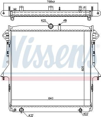 Radiator, engine cooling 69245