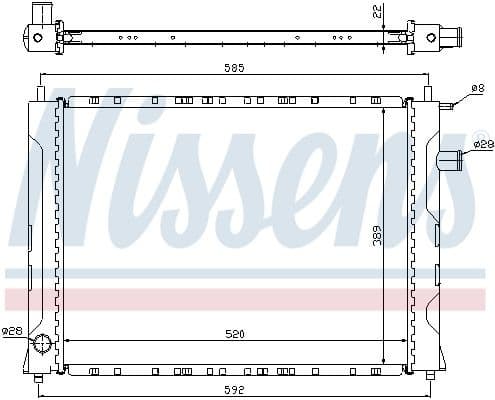 Radiator, engine cooling 642111