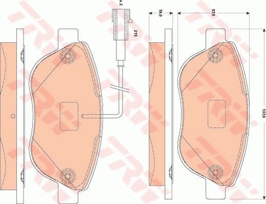 Brake Pad Set, disc brake COTEC GDB1829