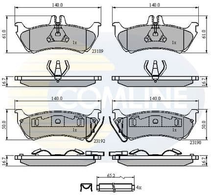 Brake pads rear CBP31148