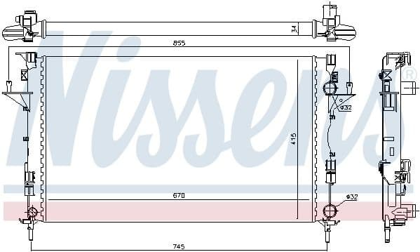 Radiator, engine cooling 63816
