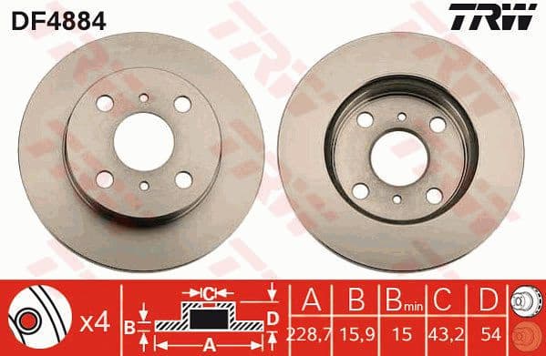 Brake Disc DF4884