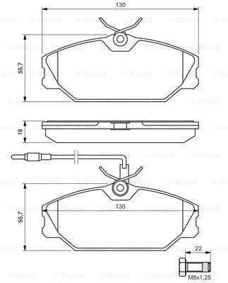 Brake Pad Set, disc brake 0986461765 - image 7