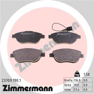 Brake Pad Set, disc brake 23709.190.1