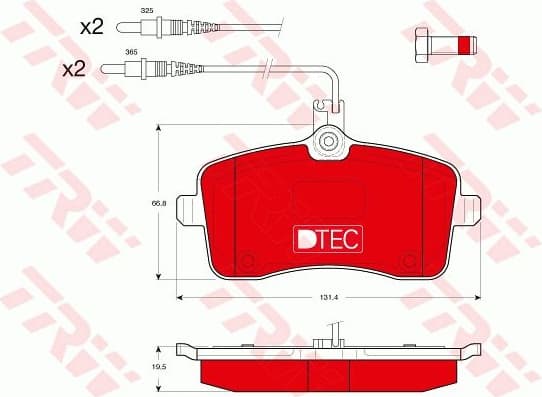 Brake Pad Set, disc brake DTEC COTEC GDB1594DTE