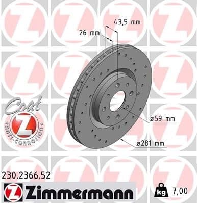 Brake Disc SPORT BRAKE DISC Z 230.2366.52