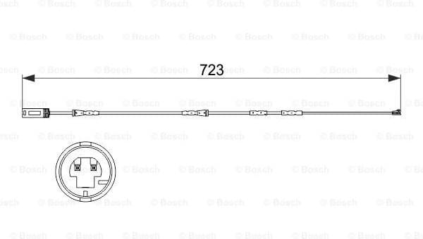 Warning Contact, brake pad wear 1987473514