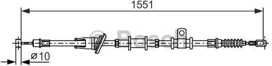 Cable Pull, parking brake 1987482400