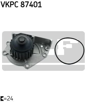 Water Pump, engine cooling VKPC 87401